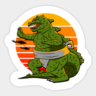 Kungfu Godzilla Sticker